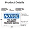 Signmission Fire Alarm Automatic Transfer Switch OSHA Notice Sign, Aluminum, 24in W x 18in L, 2PK OS-2PACK-NS-A-1824-L-12513 - alternate 2